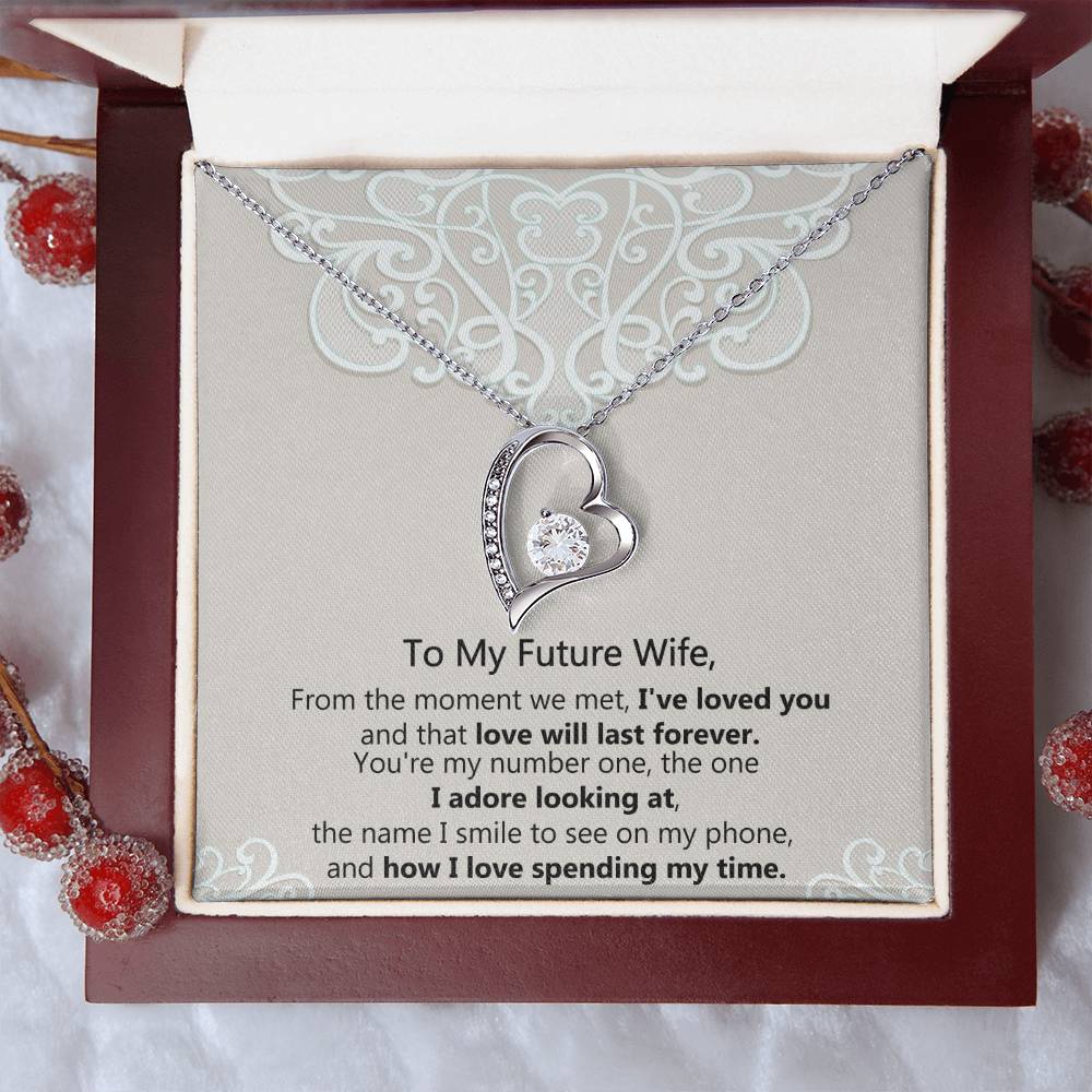 To My Soulmate - 14k, 18k Heart Necklace, Love Necklace Gifts