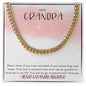 Gift For Grandpa Cuban Link Chain, Cuban Link Necklace