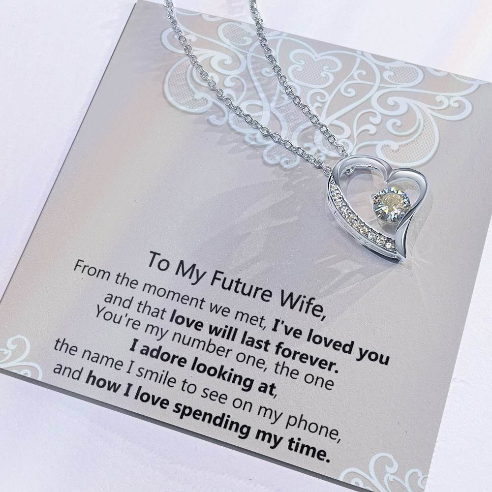 To My Soulmate - 14k, 18k Heart Necklace, Love Necklace Gifts