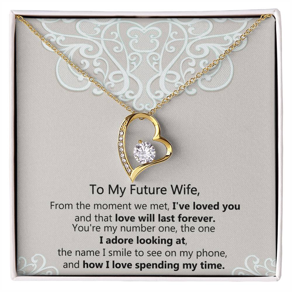 To My Soulmate - 14k, 18k Heart Necklace, Love Necklace Gifts