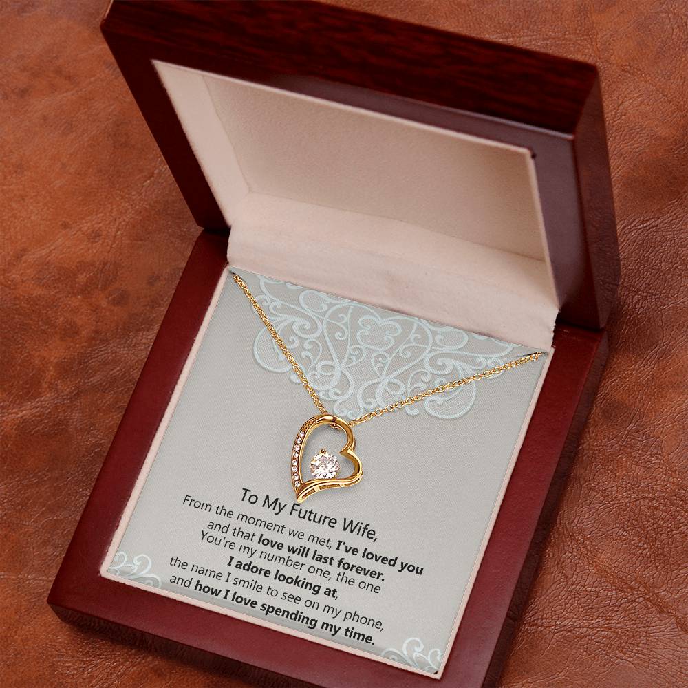 To My Soulmate - 14k, 18k Heart Necklace, Love Necklace Gifts