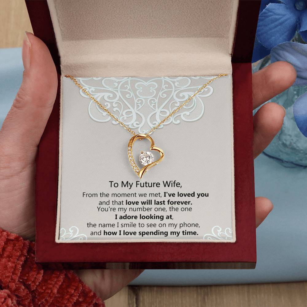 To My Soulmate - 14k, 18k Heart Necklace, Love Necklace Gifts