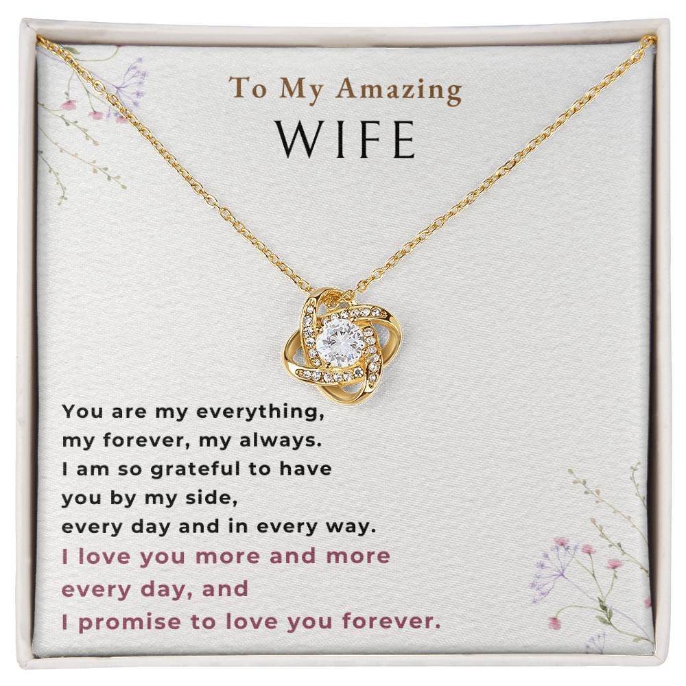 To my wife Love Knot Necklace