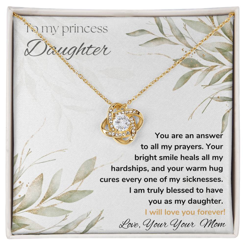 To my daughter Love Knot Necklace