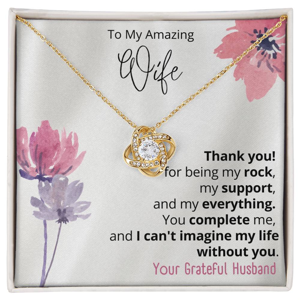 To my wife Love Knot Necklace