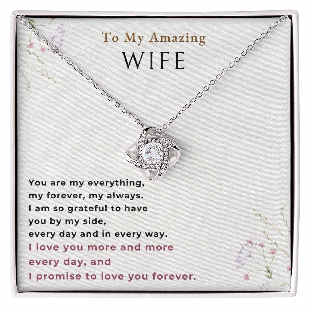 To my wife Love Knot Necklace