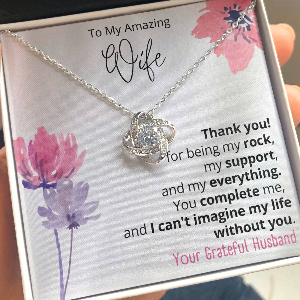 To my wife Love Knot Necklace
