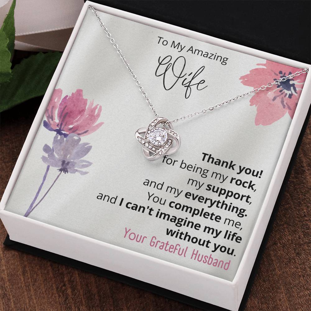 To my wife Love Knot Necklace
