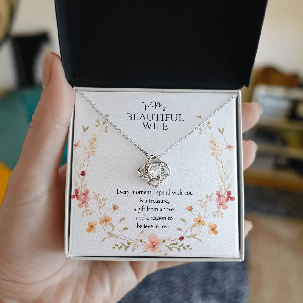 To my wife Love Knot Necklace