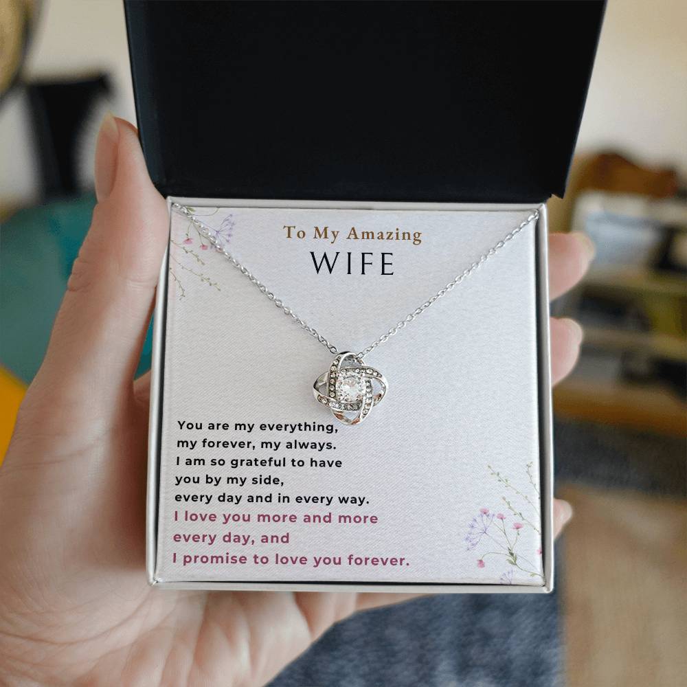 To my wife Love Knot Necklace