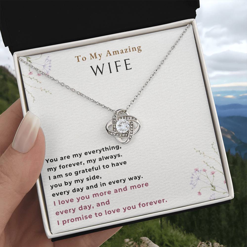 To my wife Love Knot Necklace