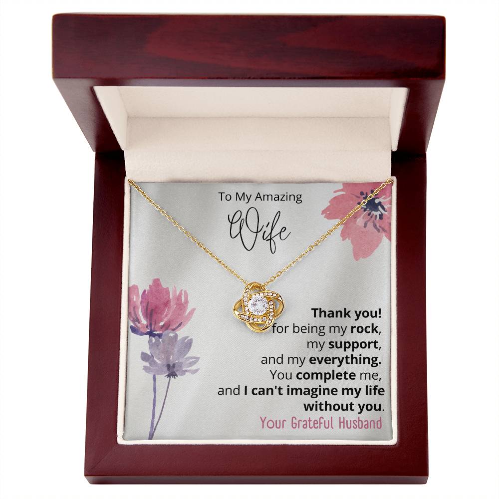 To my wife Love Knot Necklace