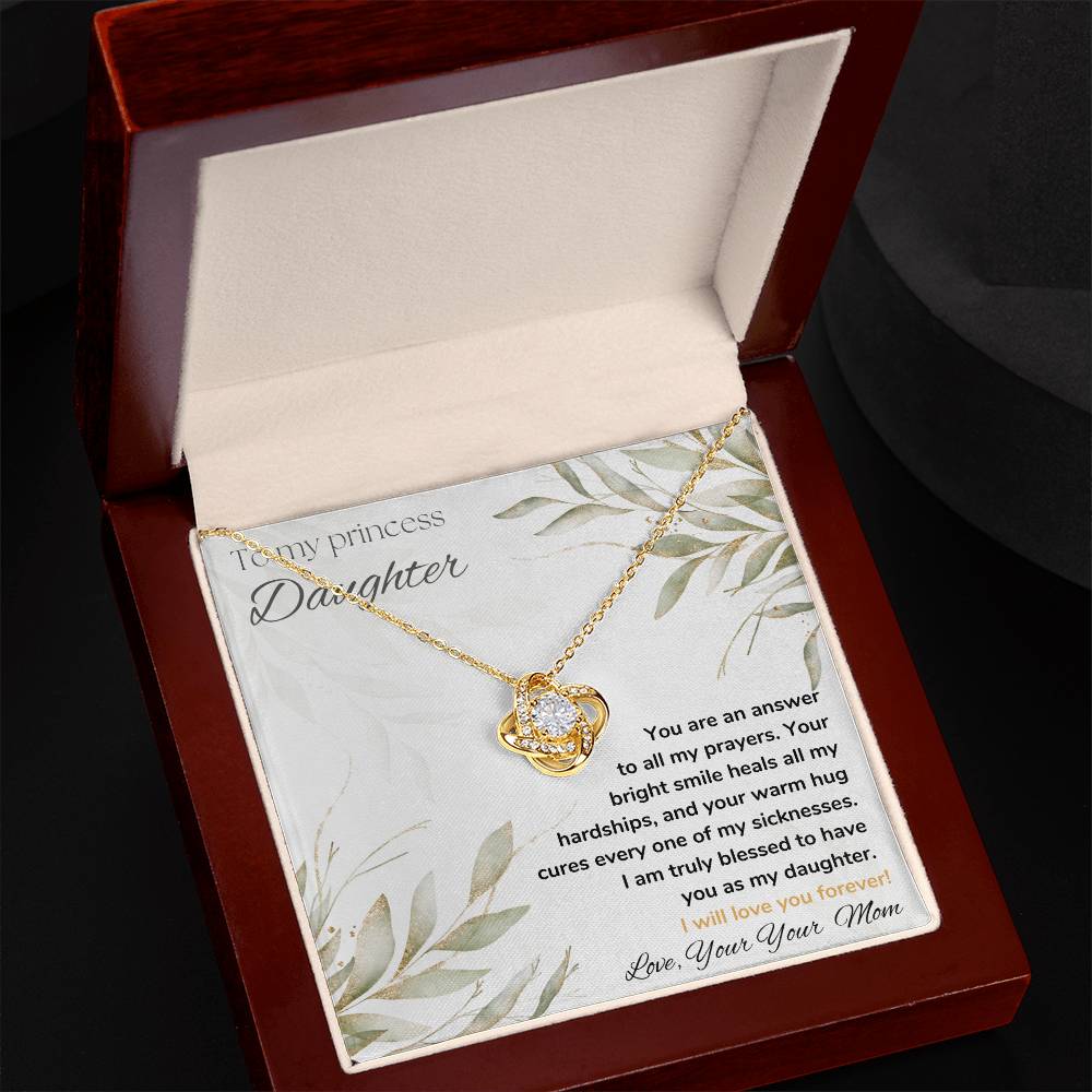 To my daughter Love Knot Necklace