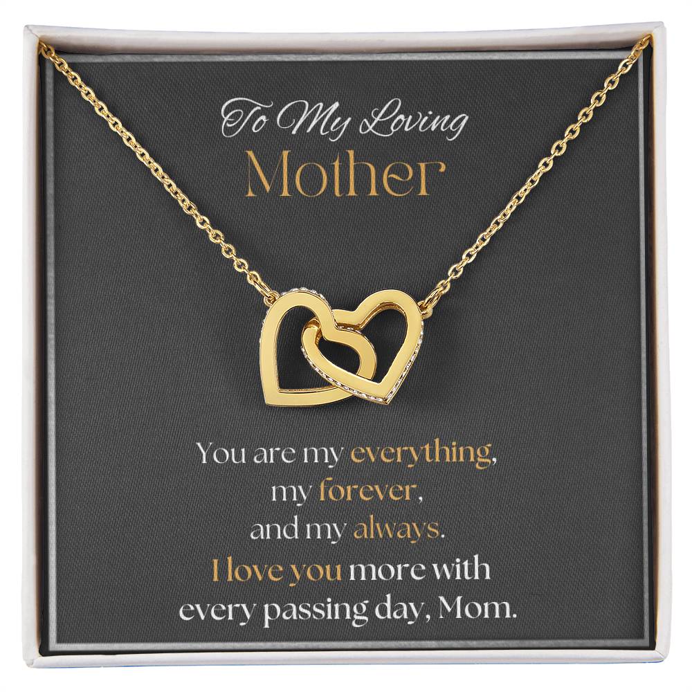 To my mother Interlocking Hearts Necklace