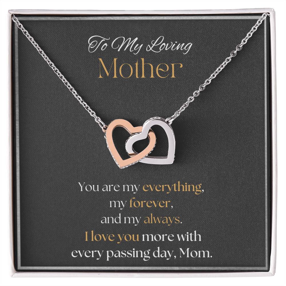 To my mother Interlocking Hearts Necklace