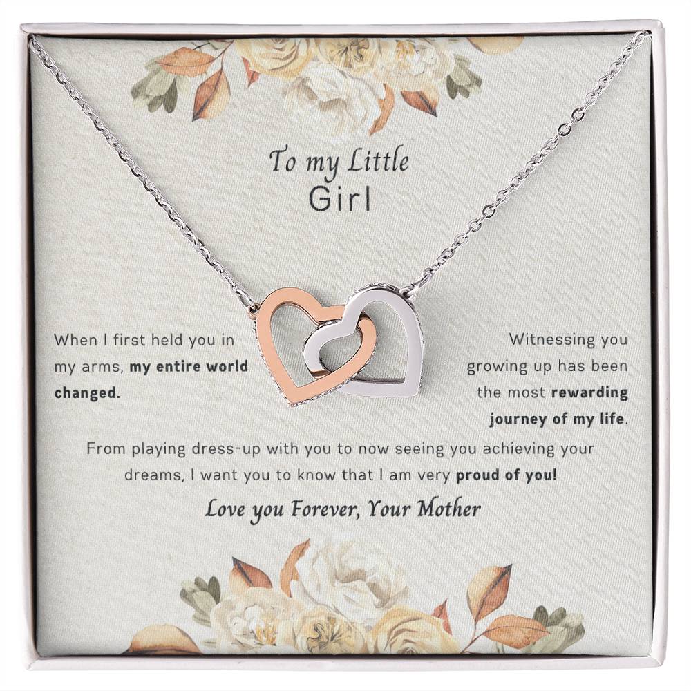 To my daughter Interlocking Hearts Necklace