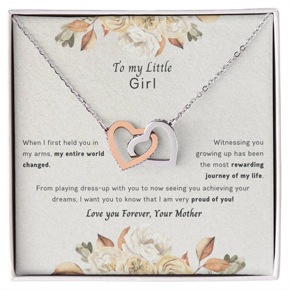 To my daughter Interlocking Hearts Necklace