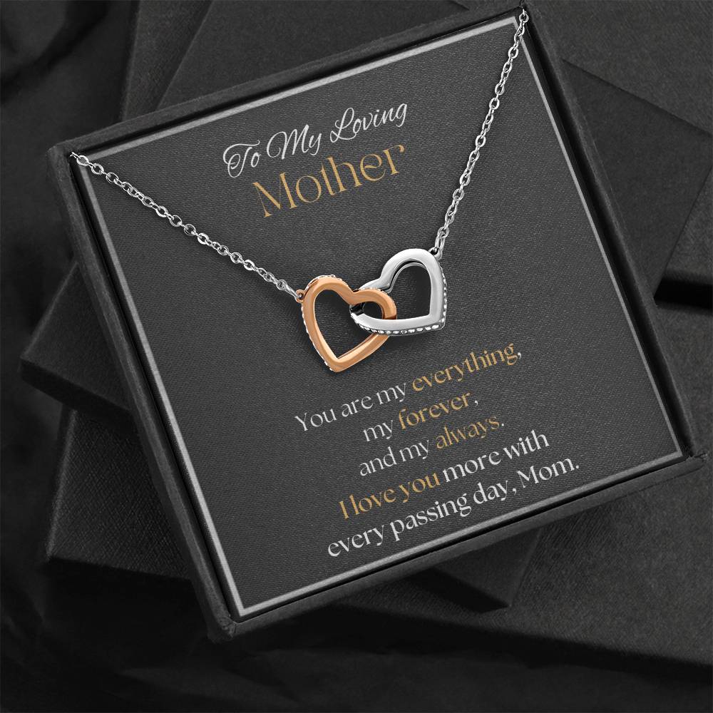To my mother Interlocking Hearts Necklace