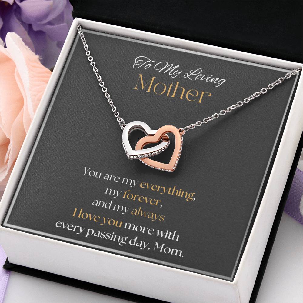 To my mother Interlocking Hearts Necklace