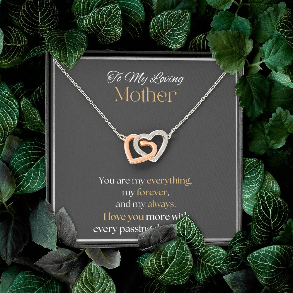 To my mother Interlocking Hearts Necklace