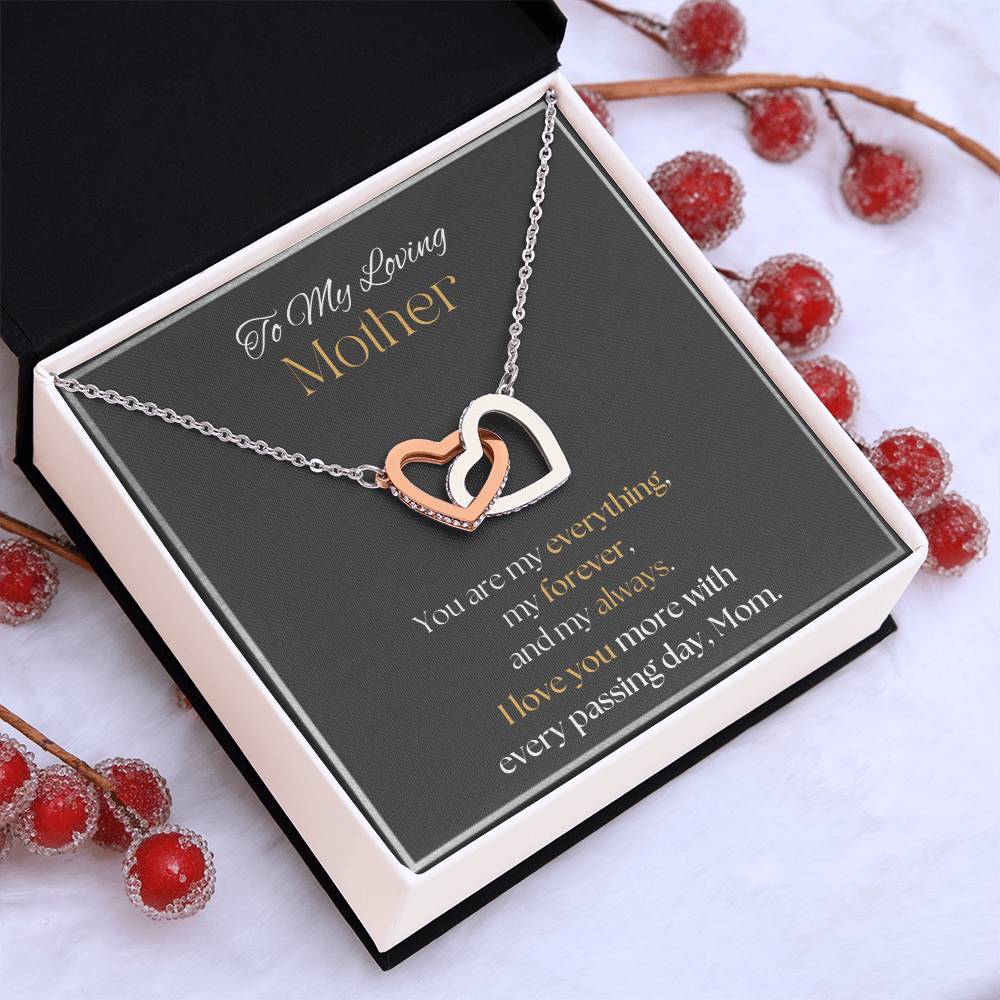 To my mother Interlocking Hearts Necklace