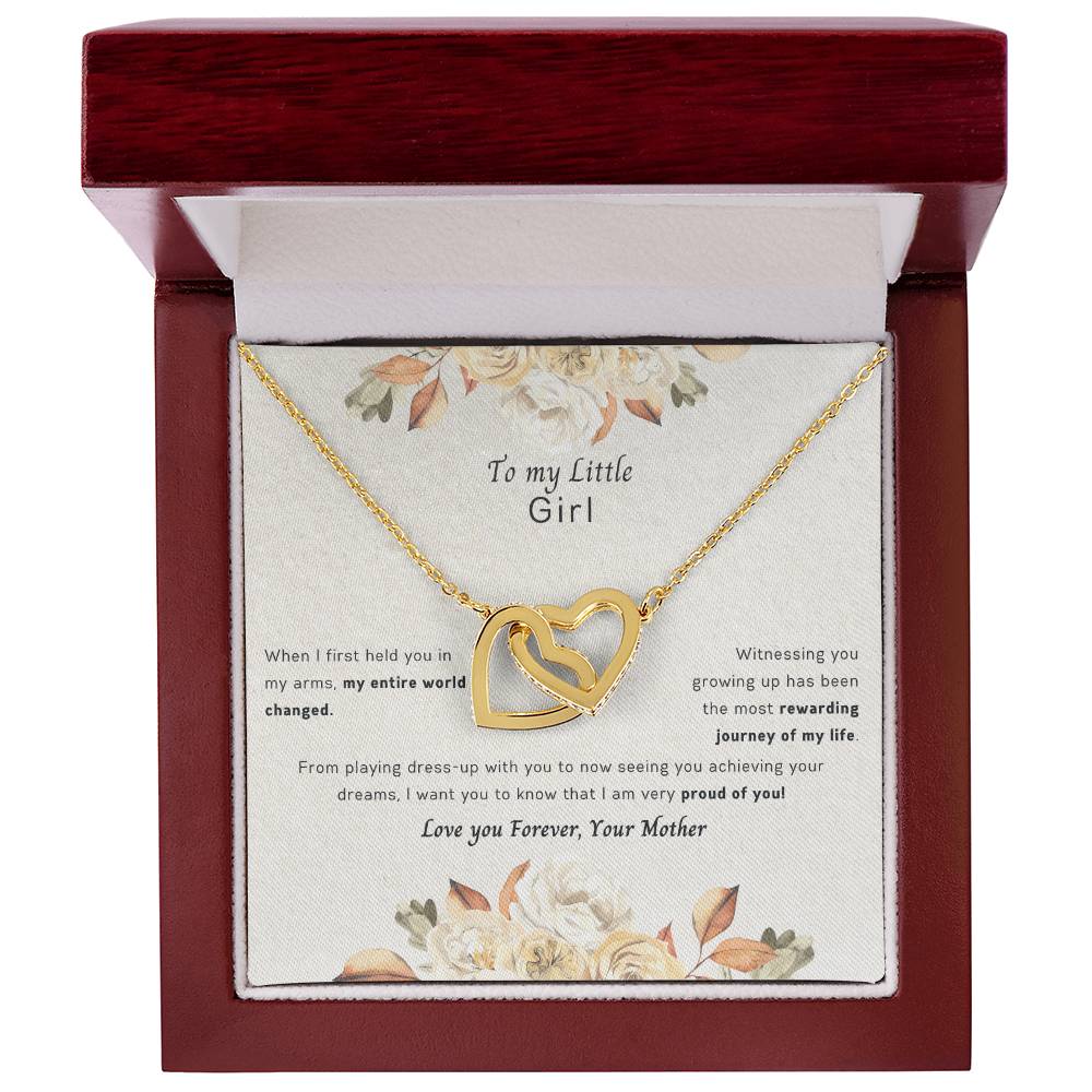 To my daughter Interlocking Hearts Necklace