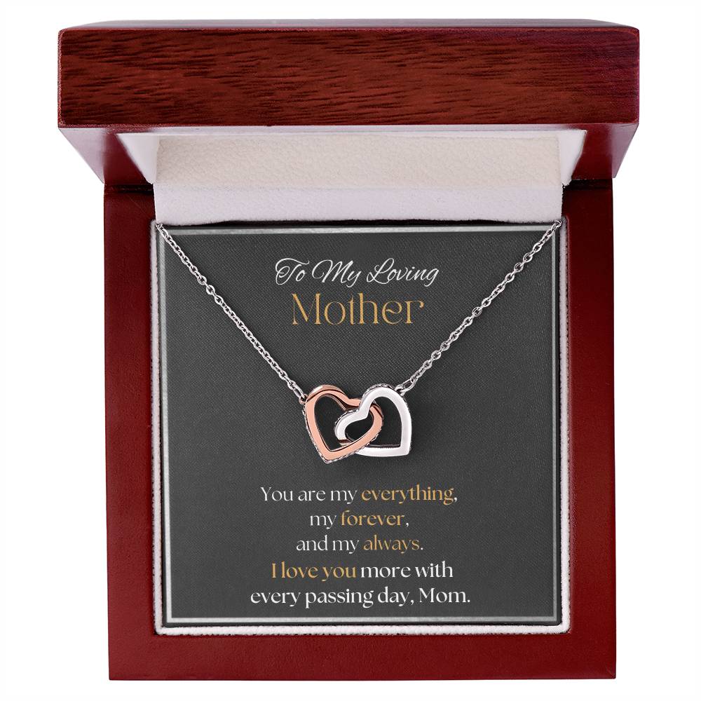 To my mother Interlocking Hearts Necklace