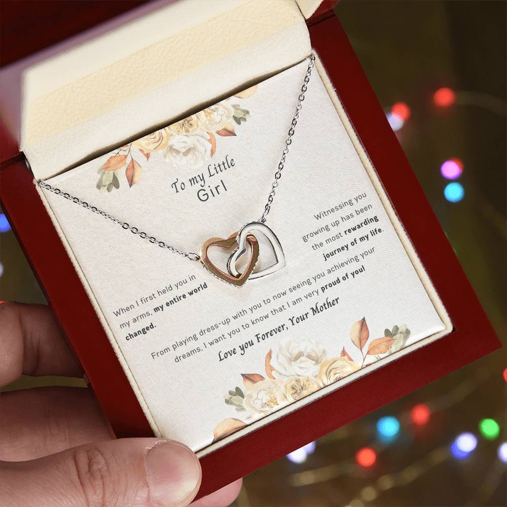To my daughter Interlocking Hearts Necklace