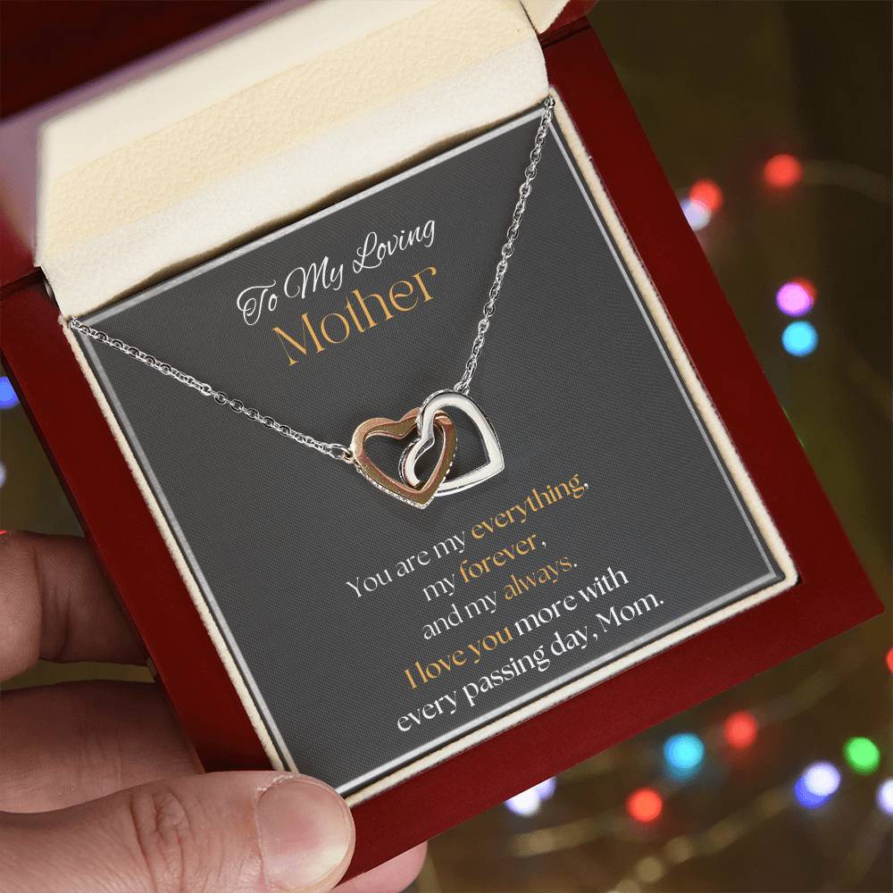 To my mother Interlocking Hearts Necklace