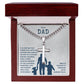 To my father Artisan Cross Necklace on Cuban Chain w/ MC