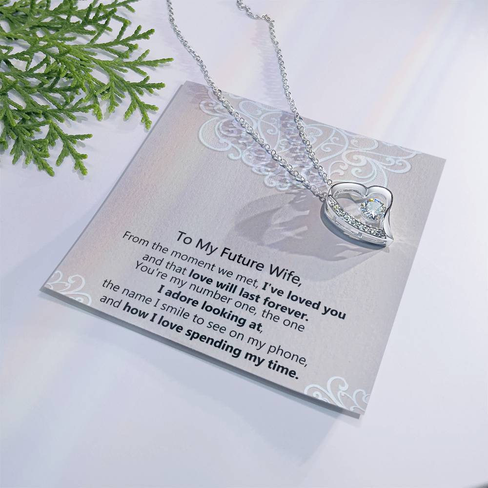 To My Soulmate - 14k, 18k Heart Necklace, Love Necklace Gifts