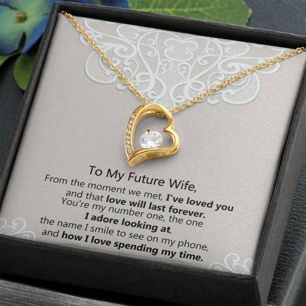 To My Soulmate - 14k, 18k Heart Necklace, Love Necklace Gifts